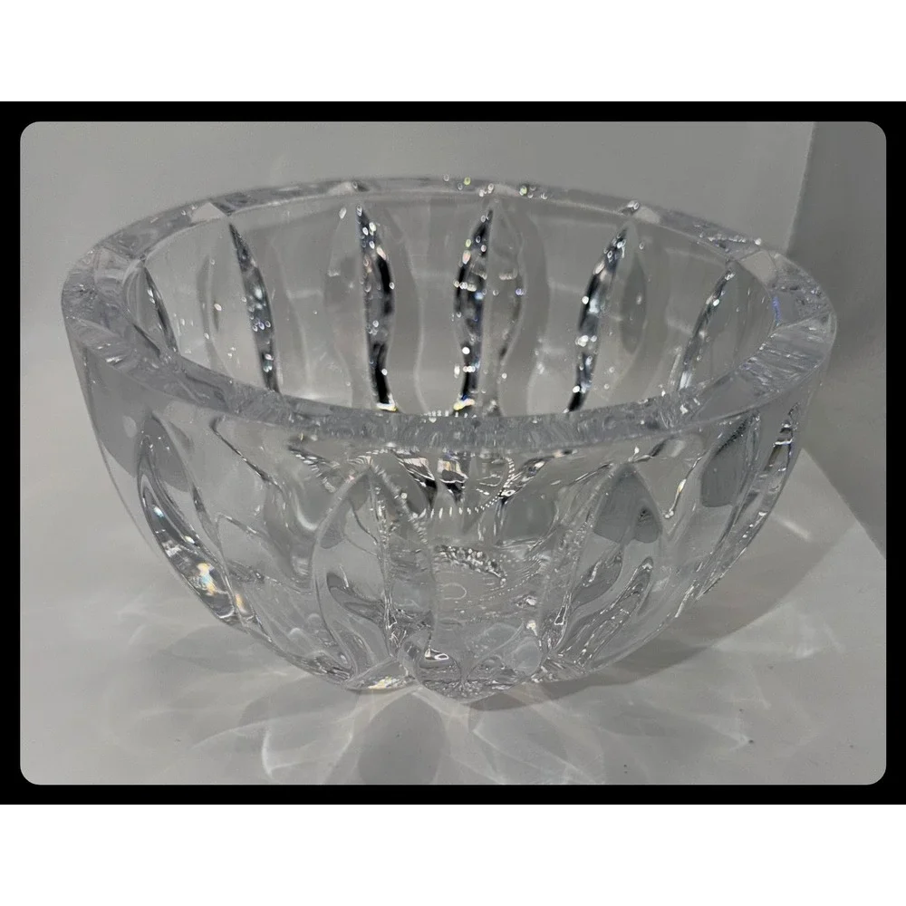 Rogaska Crystal Bowl Home Decor Clear Cut Glass Centerpiece Dish